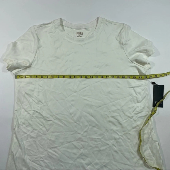 New Jones New York Split Hem Tee Shirt White Size 2X Short Sleeve - Picture 6 of 7